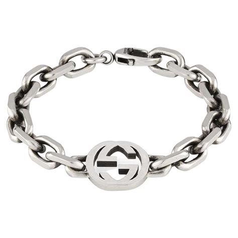 silver gucci heart bracelet|Gucci interlocking g silver bracelet.